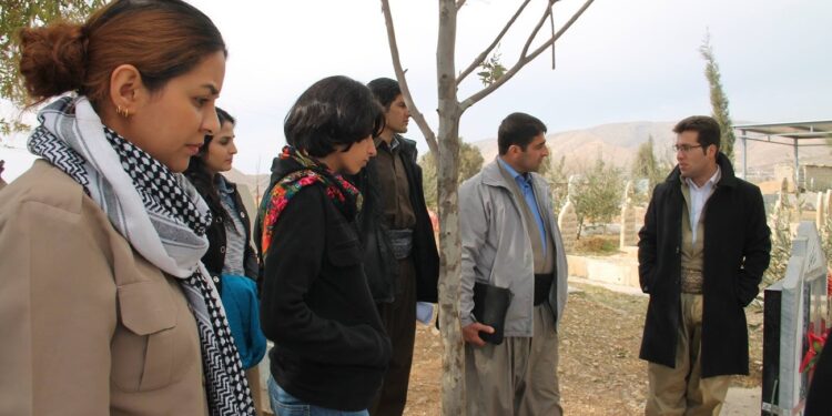 شاندێکی یەکیەتیی لاوانی دیموکراتی رۆژهەڵاتی کوردستان پێشوازی لە شاندێکی کۆما جڤانێن کوردستان کرد