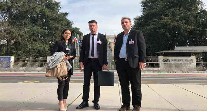 دانیشتنی ھەیئەتی یەکیەتیی لاوان, لە گەڵ بەرپرسانی مافی مرۆڤ لە ڕێکخراوی نەتەوەیەکگرتوەکان لە ژێنێڤ