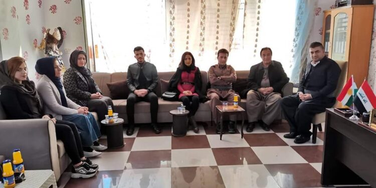 سەردانی یەکێتی لاوان و یەکێتی ژنانی دێموکڕاتی کوردستان لە ڕێکخراوی گەشەی لاوانی کوردستان