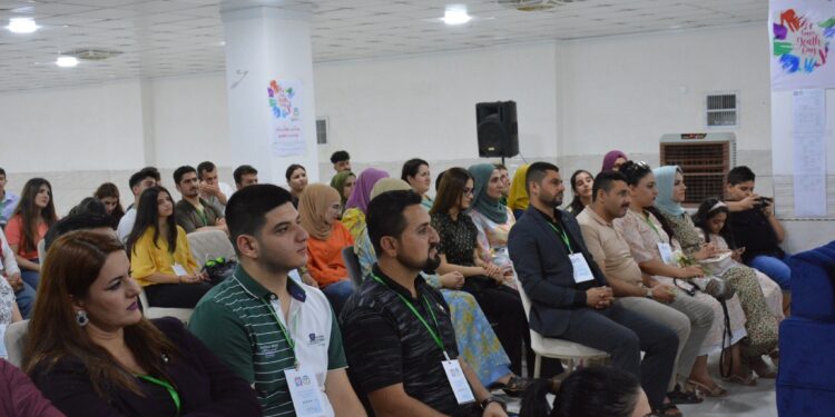 بەڕێوەچوونی چادرگەیەک بەبۆنەی ڕۆژی جیهانیی لاوان