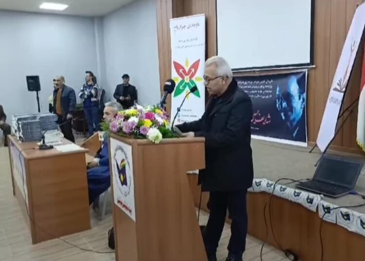 بەڕێوەچوونی کۆڕێکی ڕێزلێنان لە مامۆستا شەریف حوسێن پەناهی شاعیری ملوانکەی شین