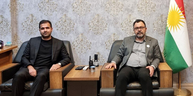 دیداری نێوان سکرتێری گشتیی یەکیەتیی لاوان لەگەڵ جێگری نەقیبی سەندیکای ڕۆژنامەنووسانی کوردستان